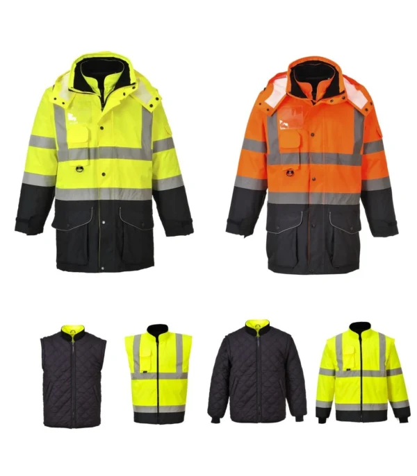 S426 7 in 1 Contrast Traffic Jacket